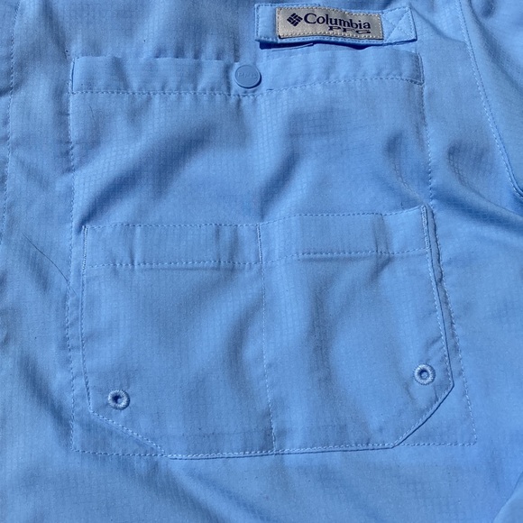 Columbia Performance Fishing Gear Omni Shade shirt  in blue size L - Picture 3 of 8